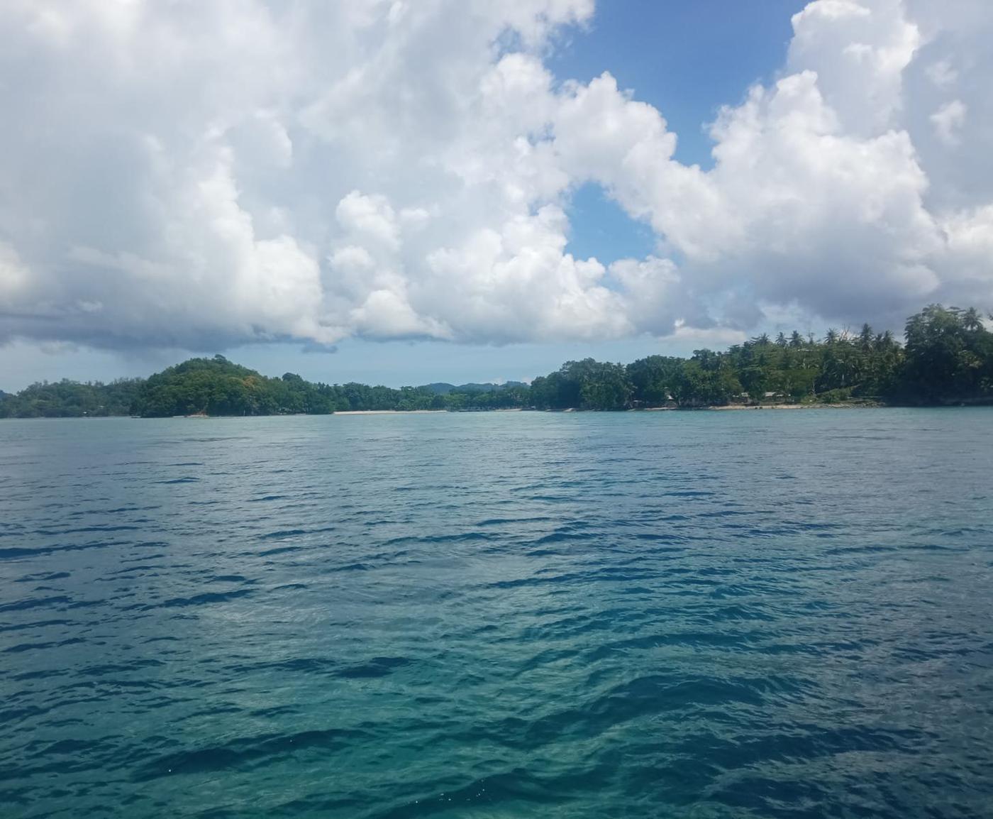 Lagoon with forested islands